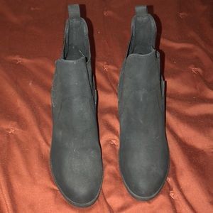 Black high heel booties